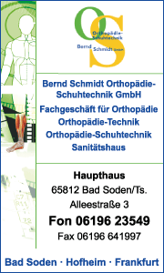 Kontaktdaten von Orthopädie-Schuhtechnik Schmidt in Bad Soden als Banner
